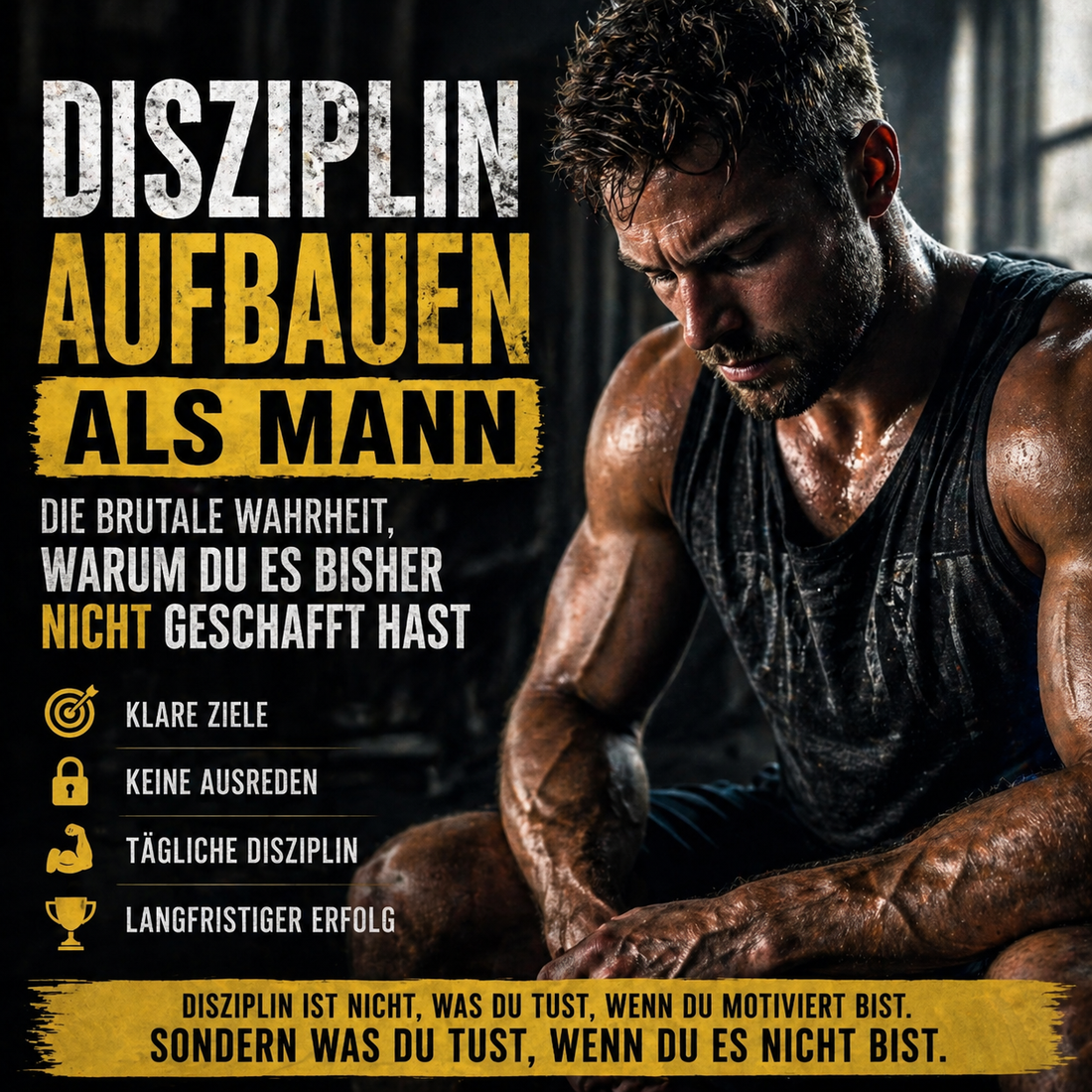 Disziplin aufbauen als Mann: